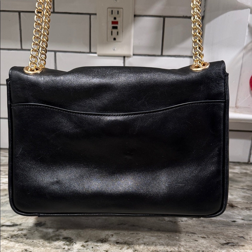 Coach Eloise   Black and Brown Shoulder Bag with Gold Chain - Picture 2 of 7